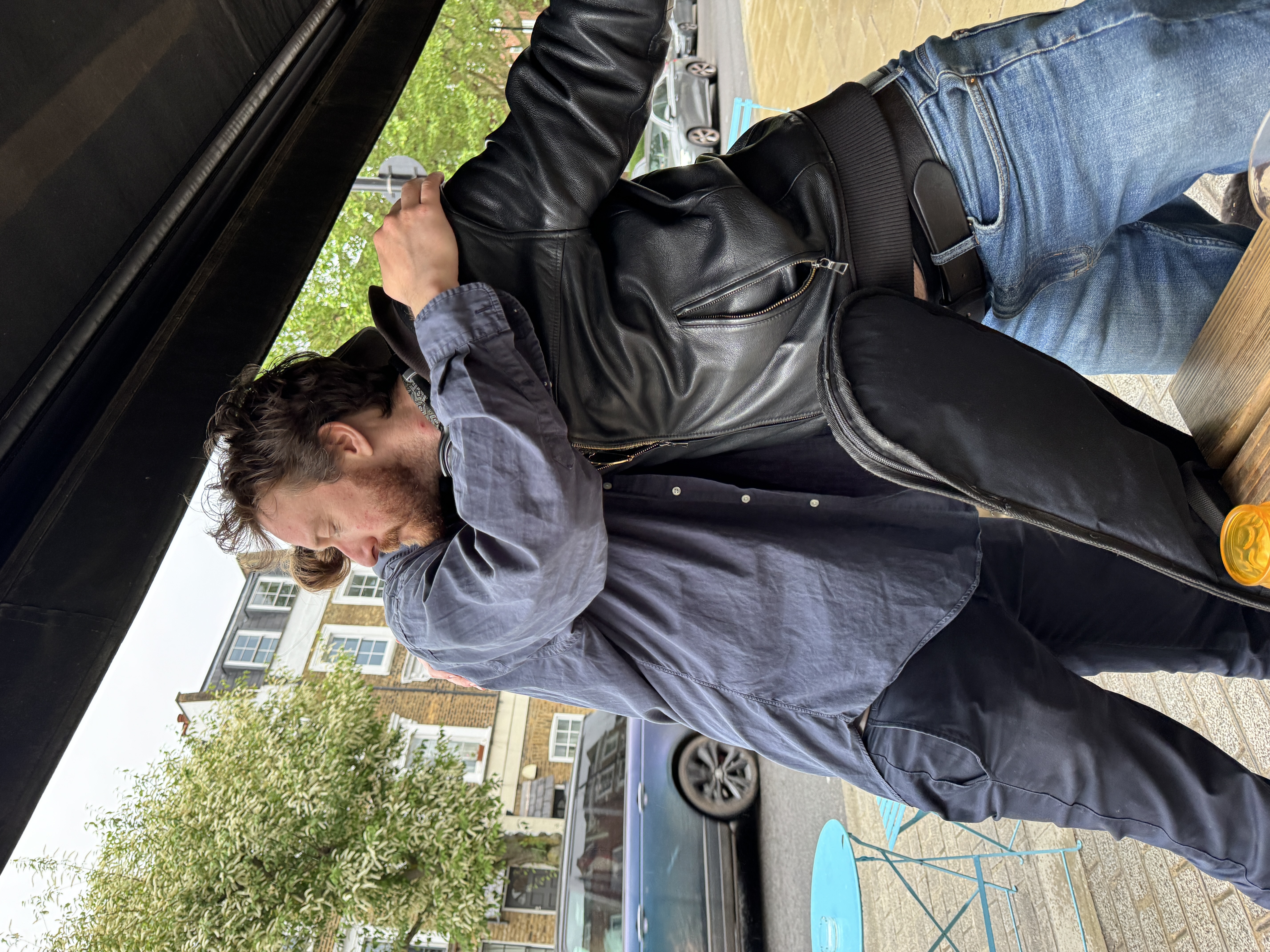 Band members embracing after a gig